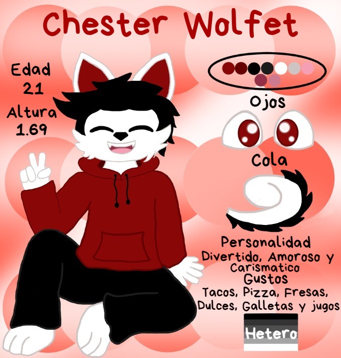 ChesterWolfet's tweet photo. Aquí está mi ficha de oc asé mucho que la quería publicar pero no pude hasta ahora pero aquí esta aunque sea un oc simple a mi me gusto 🎨😊 https://t.co/Ll3HGNb42P