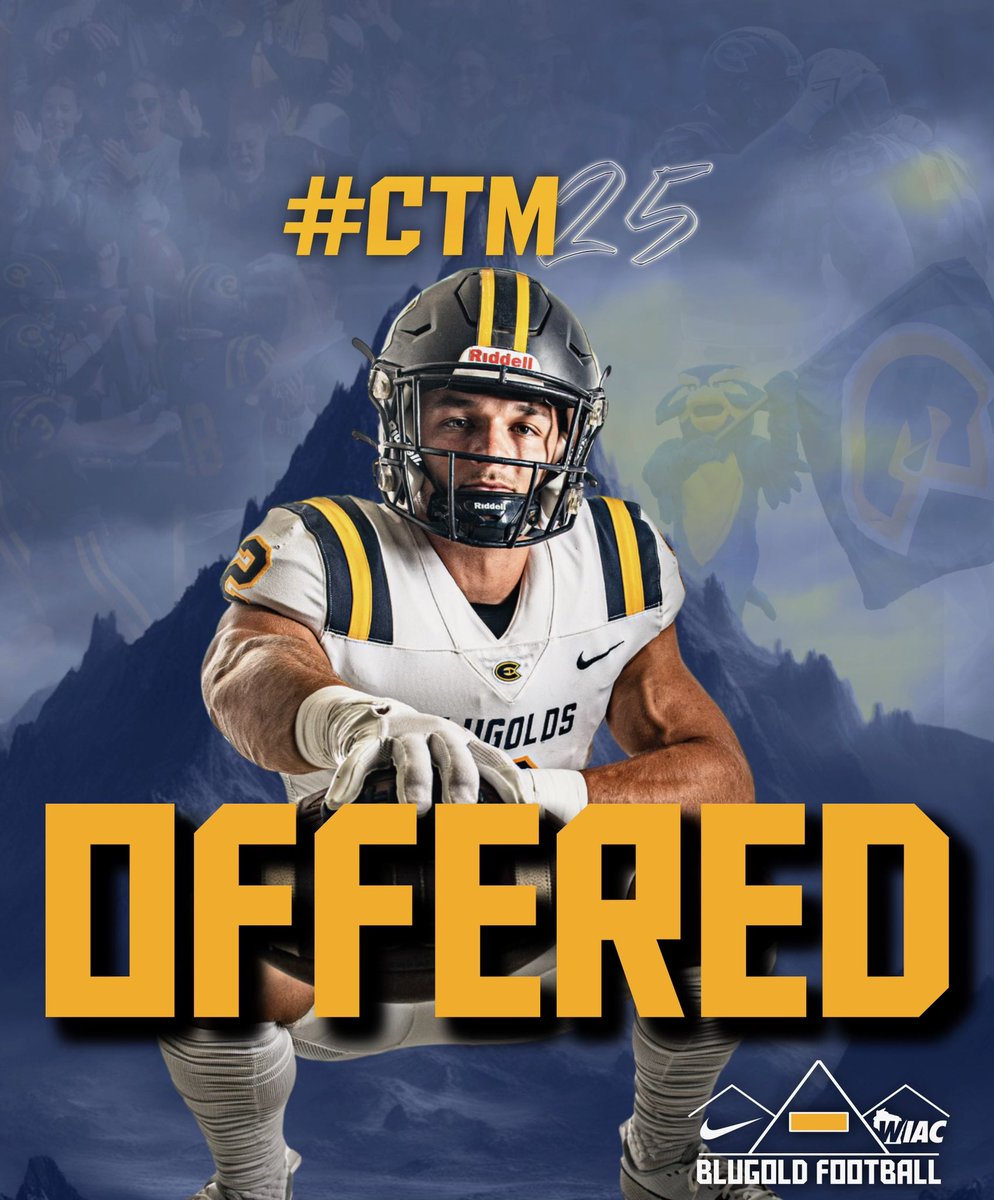 After a great junior day and talks with <a href="/CoachE_Blugolds/">Rob Erickson</a> and <a href="/CoachBobDunnJr/">Bob Dunn</a> I am very grateful to have received a roster spot offer to UW-Eau Claire!