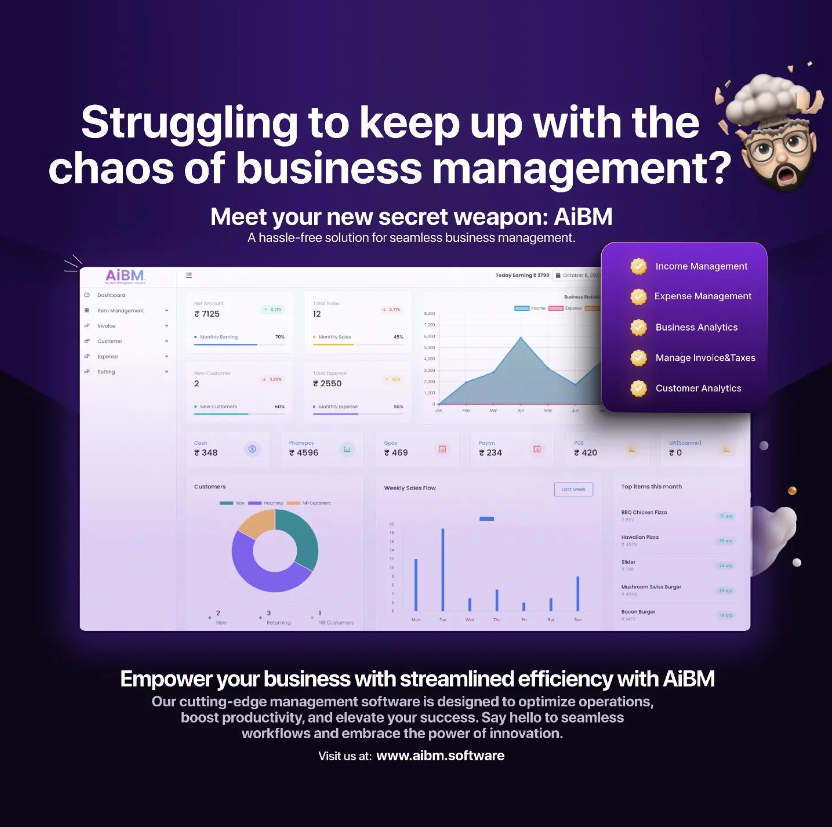 aibm_software's tweet image. Say goodbye to chaos and hello to control⚡upgrade to AIBM - Your All-In-One Business Management solution! 🚀

For more details visit us at 🌐 aibm.software

#BusinessSimplified #aibmsoftware #aibm