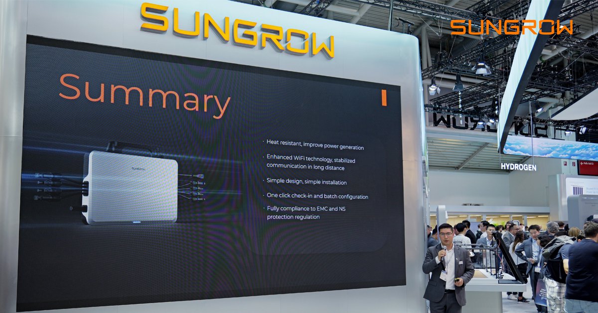 Sungrow_Power's tweet image. At #Intersolar 2024, Sungrow Debuts #Microinverter, an innovative product that brings a much more flexible and user-friendly energy experience for customers.

Learn more about Sungrow Microinverter:
lnkd.in/gAby4mSM