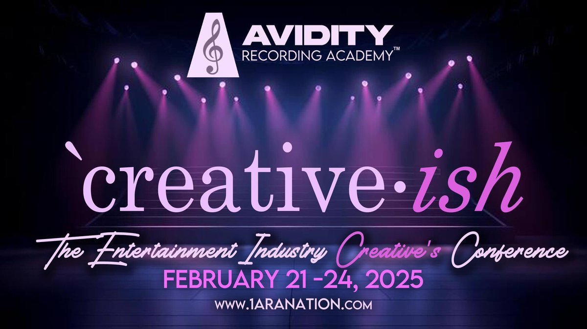 We’re proud to present Avidity Recording Academy's FIRST Entertainment Industry Creative's Conference catering to independent creatives, coming to Dallas, Texas on February 21-24, 2025! 

Registration begins July 15th! ARA Members get 50% off!