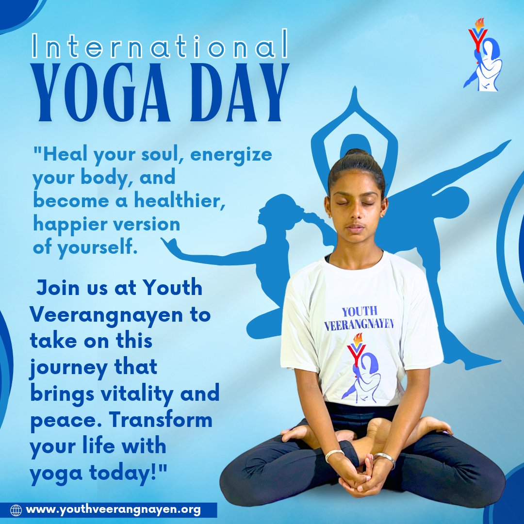 Yveerangnayen's tweet photo. Yoga is great way to bring health to body and peace to mind! This year, join us on this journey of transforming yourself to your healthiest and happiest self! 
अंतरराष्ट्रीय योग
#YogaForWomen
#InternationalYogaDay2024
#GlobalYogaDay
#DoYogaWithYouthVeerangnayen
#YogaDay2024 https://t.co/UAvmREfQzm