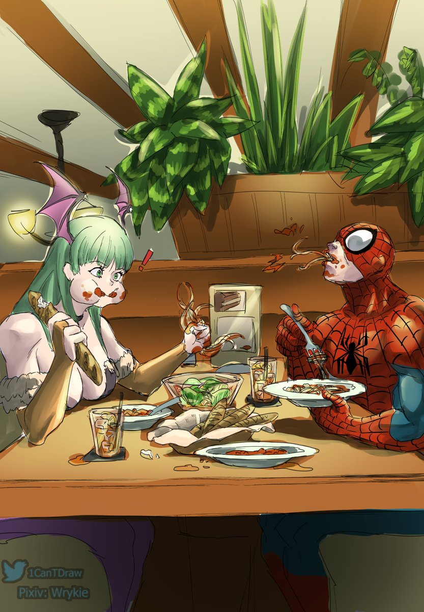 1CanTDraw's tweet image. I heard Marvel is back.
#mvc2 #spiderman #morrigan