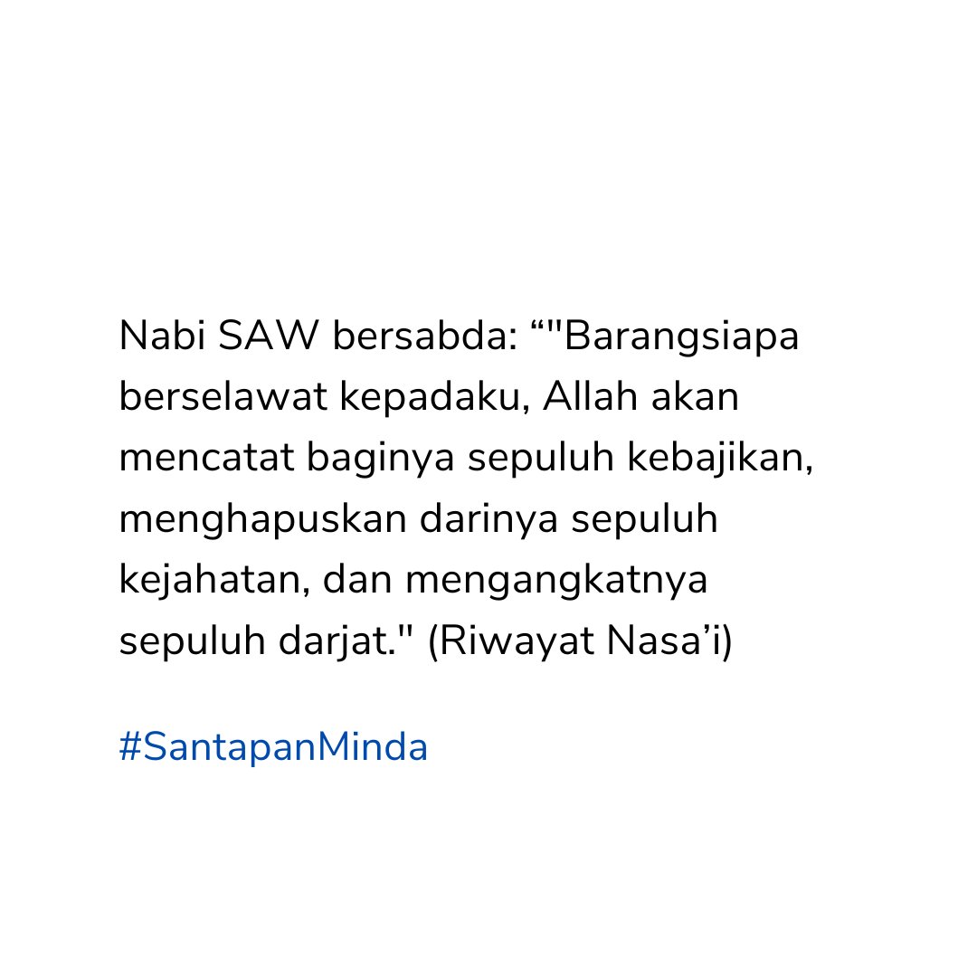SantapanMinda's tweet photo. Setiap selawat memberikan ganjaran berupa pahala yang berlipat ganda, penghapusan dosa, dan peningkatan darjat di sisi Allah. https://t.co/wk9BWYGiF9