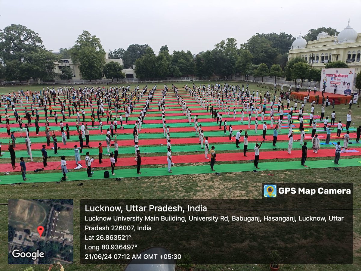 dswlkouniv's tweet image. International Yoga Day 2024 celebrated @lkouniv campus in the leadership of Hon&apos;ble Vice Chancellor @profalokkumar , distinguished guests, teachers and students
#Happywellbeong 
#Internationalyogaday