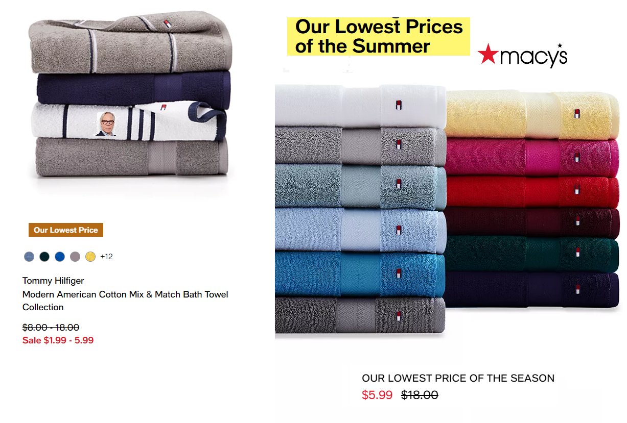 Tommy hilfiger modern american cotton towel hotsell