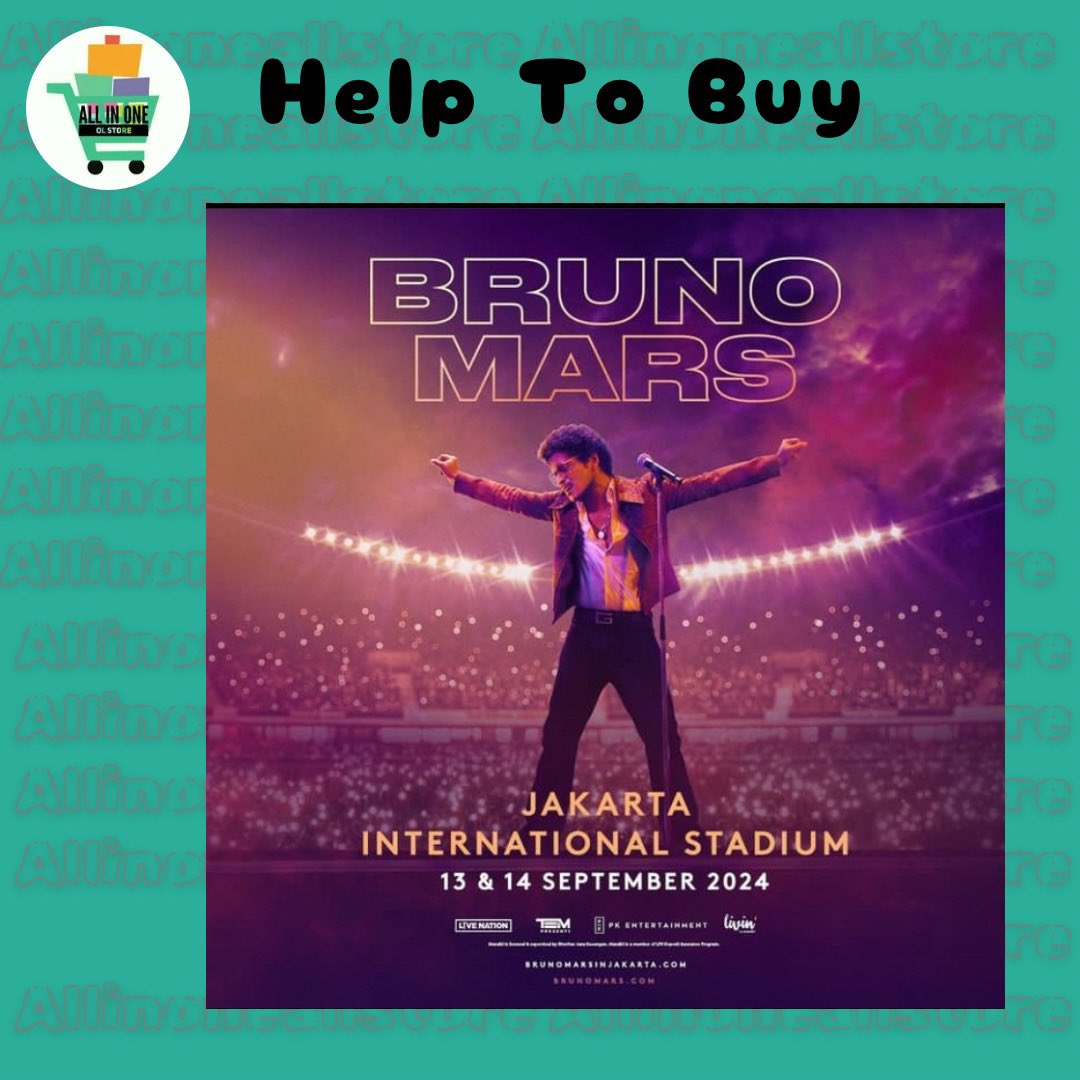 AllinOneolstore's tweet photo. OPEN JASTIP / HELP TO BUY

2024 BRUNO MARS in JAKARTA 

💸 jasa War 300/tix
💸 jasa War + tiket fisik 350k/tix
💸 Book Slot : 50/tix

Bisa booking untuk presale karena admin ada account mandiri livin
#BrunoMars #BrunoMarsLivelnJakarta https://t.co/sNAbiMPec7