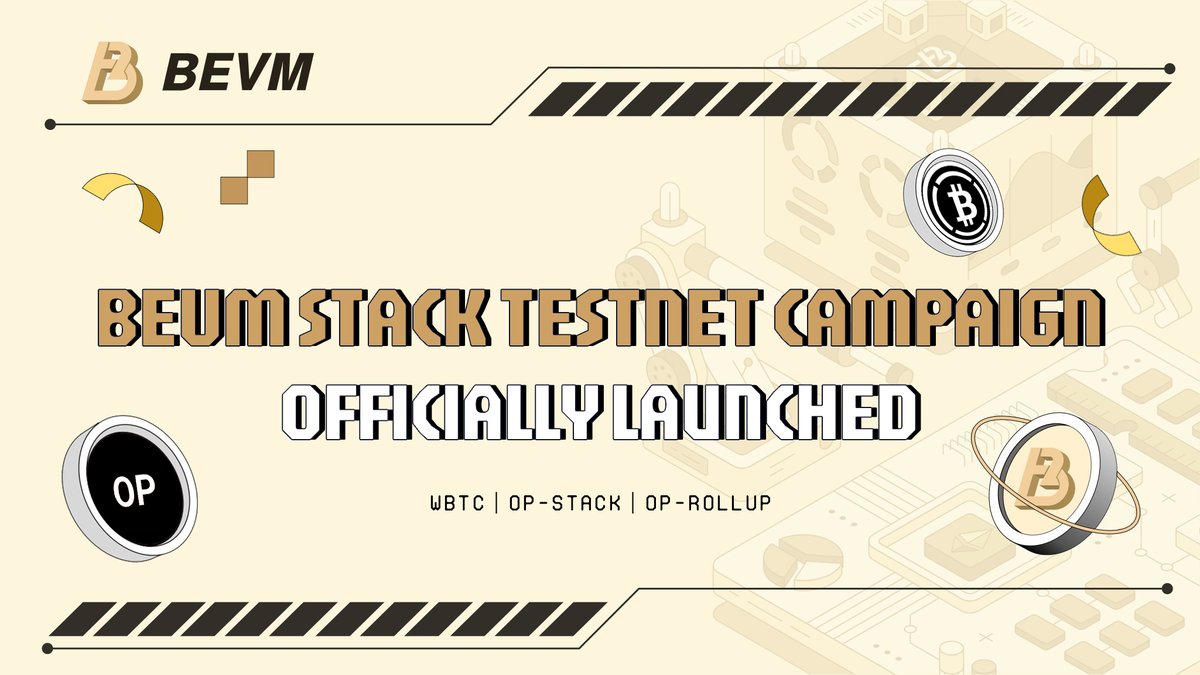 BitAgere's tweet photo. BEVM Stack Testnet Campaign Officially Launched!🚀

A simple bridge test may not take much time, but it is a significant step for #Bitcoin network. 

We'll see how @BTClayer2 connects #Ethereum and #Bitcoin via @Optimism and @WrappedBTC.

Don't hesitate! 
https://t.co/ff59GoaoAq