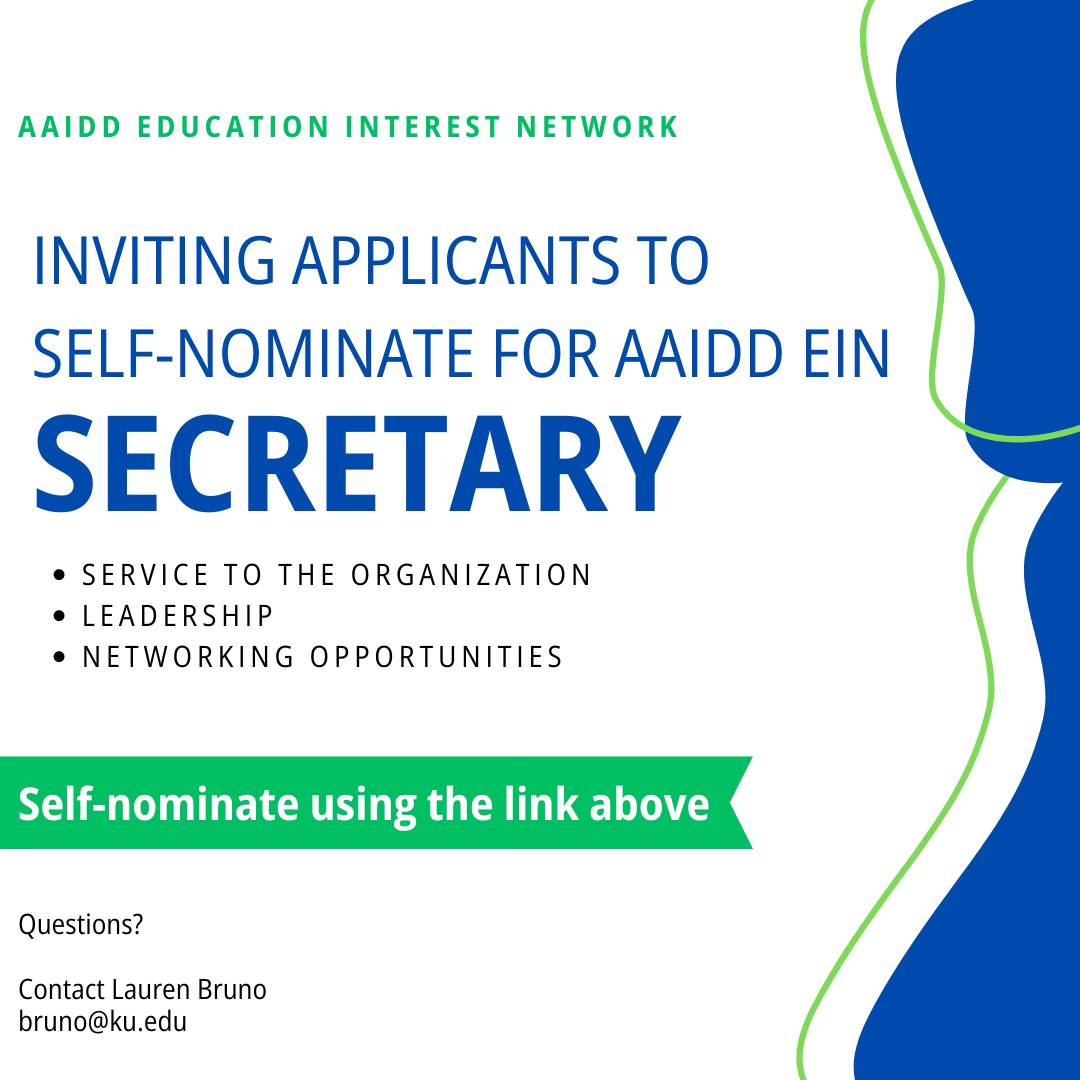 Self-nominate to be the Secretary of the EIN! This elected position  demonstrates service to an international organization, leadership, &amp; provides networking opportunities. Nominations will be accepted through 6/30/24. The position will begin July 2024.
kusurvey.ca1.qualtrics.com/.../SV_74yZ9mm…