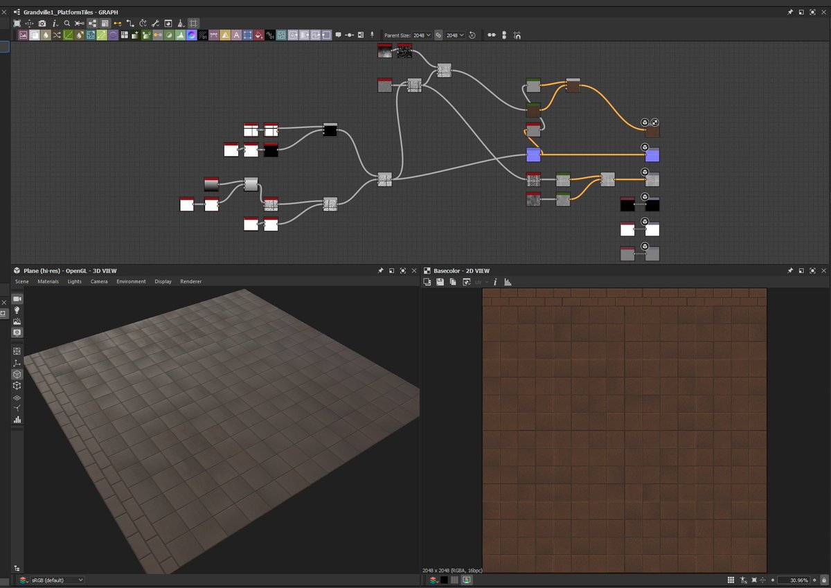 GsstudiosY's tweet image. I tried using two new software this month.

 I imported my tree model I made from Zbrush to Unreal Engine 5 and it surprisingly worked out really well. 

I also tried learning Substance Designer and I managed to make 2 textures I can use for my train station environment