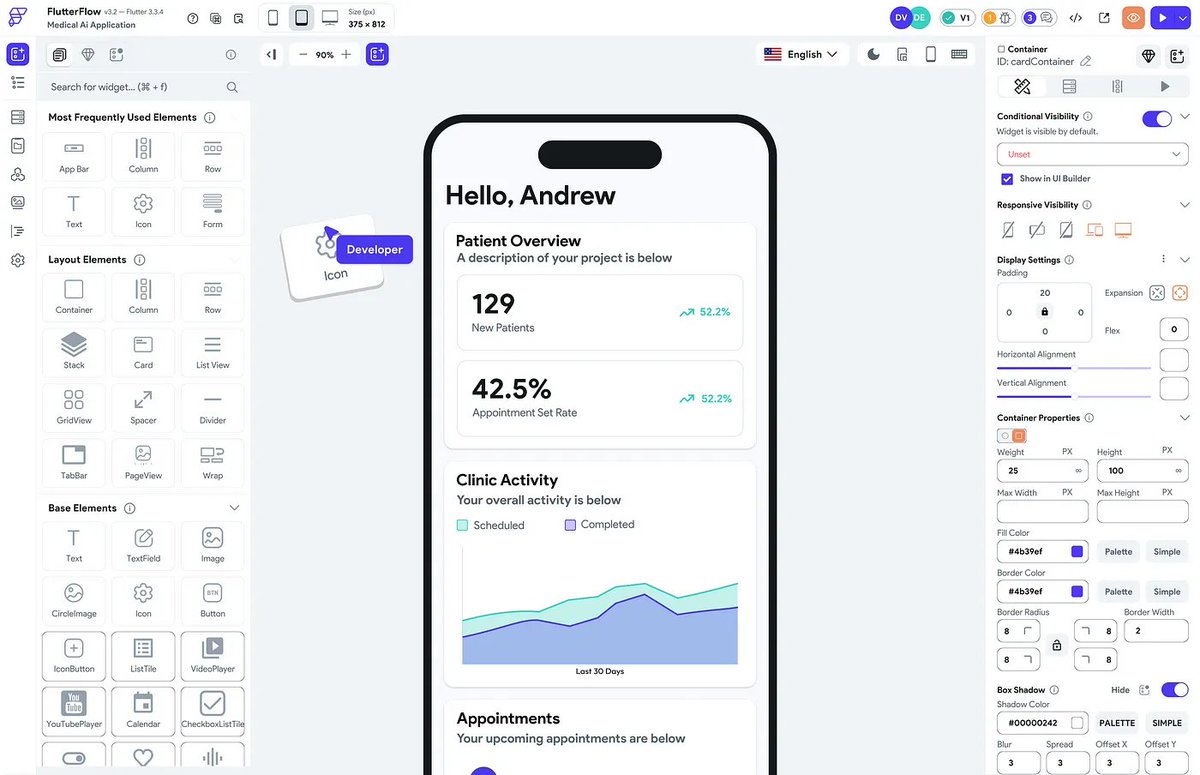 hokachan1989's tweet image. FlutterFlowの学び方

まずはここから🚀
1. チュートリアルを真似て動かす
2. UIをいじる
3. Actionをいじる
4. ActionでGeminiを使ってみる

おもろいな〜と思ったら😆
5. データベースをつなぐ
6. データの読み書きをする

なんとなく慣れてきたら⚡️
7. ToDo App を作ってみる

↓ #flutterflow