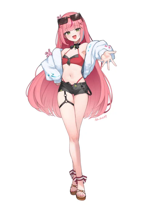 #Nanart_#riko_art#shibuki_art#kumorinart클리셰 여름 수영복 팬아트 전신일러 모음 