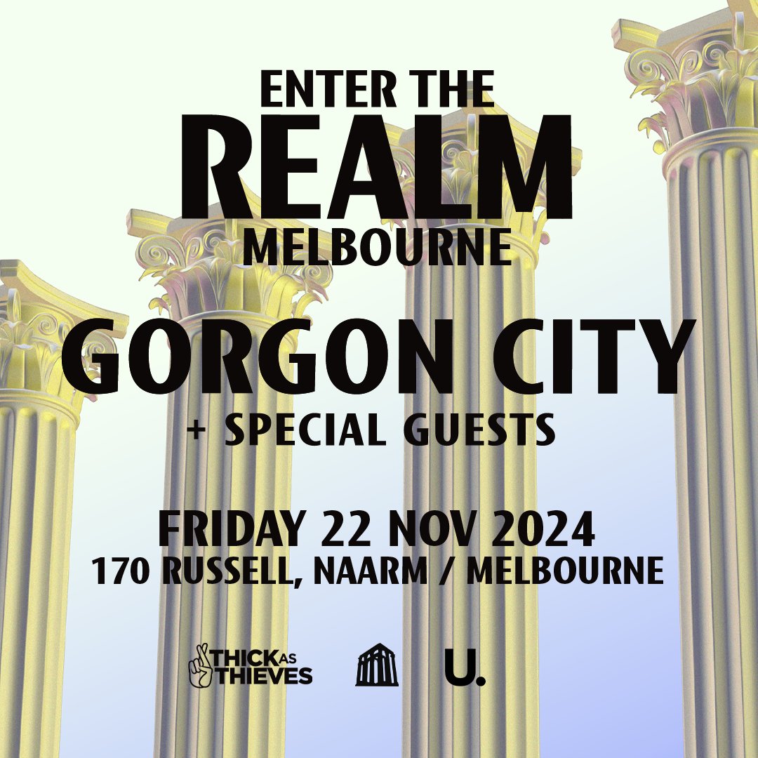 Sign up for Pre Sale → laylo.com/gorgoncity/Aus… One of the most in-demand acts in the industry, UK electronic duo <a href="/GorgonCity/">Gorgon City</a>  are bringing their blend of bass-driven house music and addictive vocals to one of Melbourne’s premier music venues for sound and production, <a href="/170Russell/">170 Russell</a>