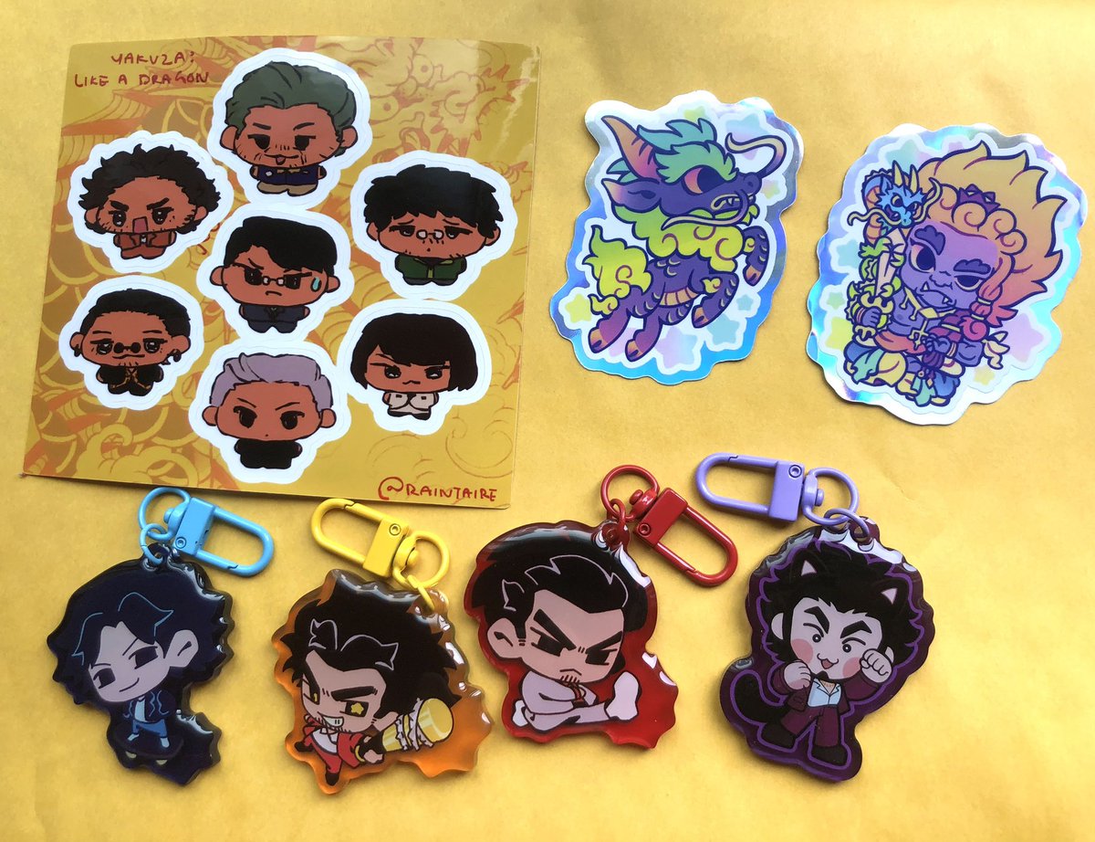 yakuzazines's tweet photo. Sneak peek at some tier 2 merchandise! https://t.co/r5x90Q6abw