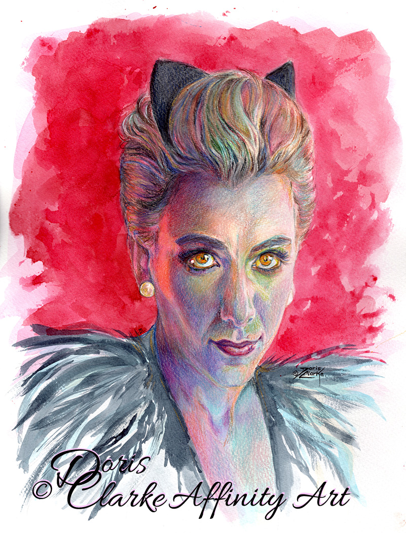 dorisaclarke's tweet photo. (c) 'Desire of the Endless - The Sandman' -  9"x12". Wanted to post another of The Endless - this time Dream 😊. Loved the outfit and the sass. 📷#desireoftheendless #neilgaiman #traditionalart #masonalexanderpark #thesandman https://t.co/14CxycLrQU