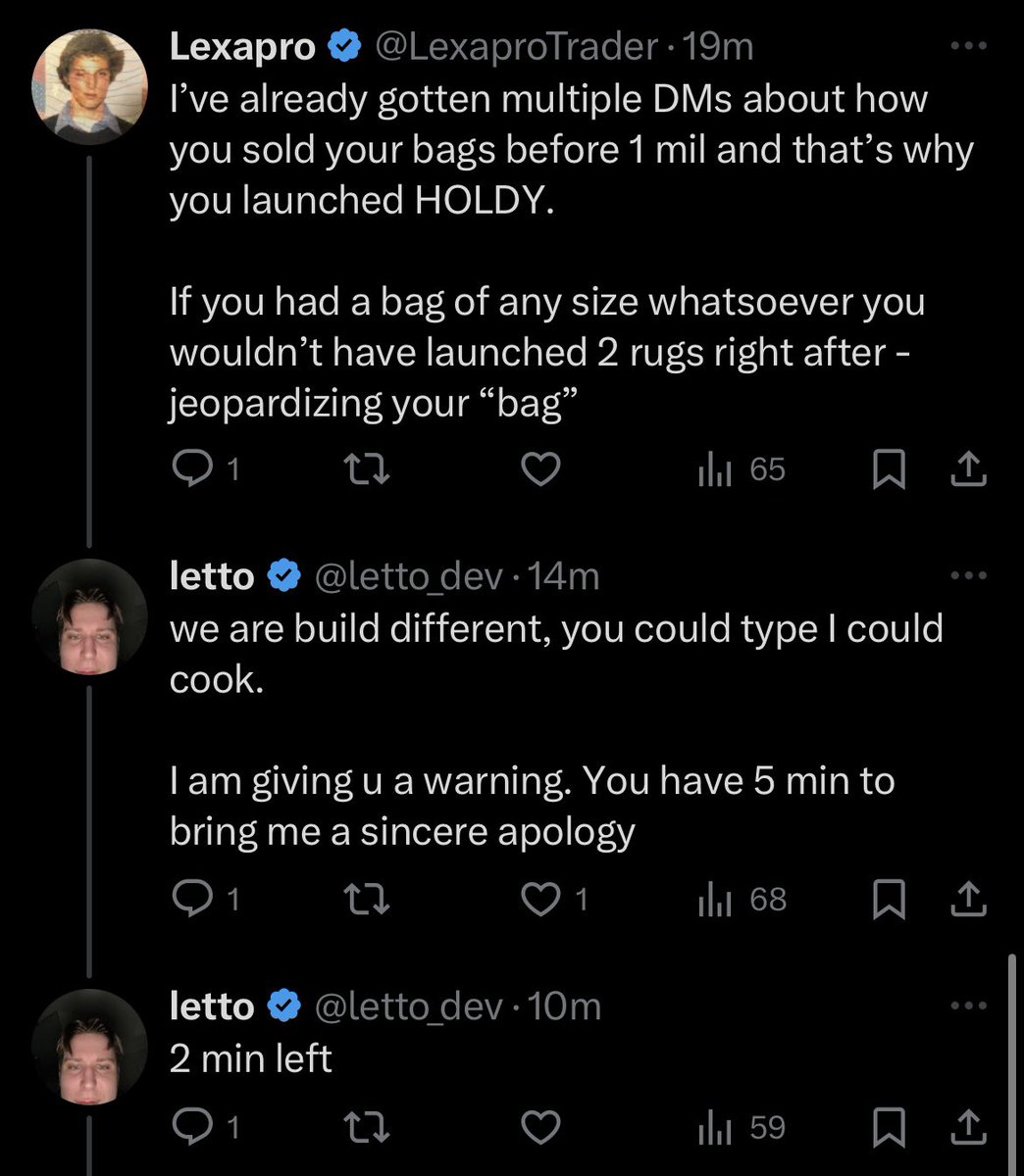 LexaproTrader's tweet photo. Been a WILD day for $BILLY which has resulted in the most bullish future imo. 

I’ve gotten a lot of DM’s so let me go through the events (LORE)

So @letto_dev launched $BILLY 

He launched it on Pumpfun, then rugged it, and did a fake CTO. 

He dumped his supply around 1 mil mc, and right after- a lot of big names got behind it, binance responded to a raid, and it flew to 70 mil. 

The next day, Letto launches a new token $HOLDY and tries to get everyone to rotate from $BILLY to $HOLDY 

So these guys were harming $BILLY and I called them out. A lot of people got mad at me, but ultimately $HOLDY nuked and $BILLY recovered and sent on its next leg. 

Throughout this entire time these guys were holding the socials hostage, deleting stuff, banning people, making threats, causing chaos, etc. 

So again today, these guys launch $CELEBY and run the same playbook “hey guys it’s another $BILLY team CTO”.  

$BILLY chart is again affected, people fudding- it looks bearish af. I again call them out. Letto comes in my comments and threatens to delete the socials for $BILLY unless I apologize. I ignored him and he deleted the socials. 

Thus the community came together and overcame this grifter in a matter of a few hours. A new TG was formed, new Twitter, new website, new team chat, DEX update, everyone played their part. So many incredible people stepped up and supported and are continuing to support. It’s been wild. 

Letto and his cronies provided no value to begin with asides from making a Twitter/tg- so it was basically just the real community leaders reestablishing everything. 

And as if to make the events of the day even more poetic, the dev spitefully shared the private key to the deployer on Twitter- and 2 rugs were launched back to back right after these events.

Ironically this trial by fire has only strengthened $BILLY tenfold and has established its lore as the next blue chip imo 

The bad actors have been purged, the true believers have stepped forward, and the people see the vision. 

I can fully see $WIF being the next $DOGE - and $BILLY being the next $SHIB

I know myself and the community will do everything in our power to manifest that. Love you all. 

$BILLY to a billi