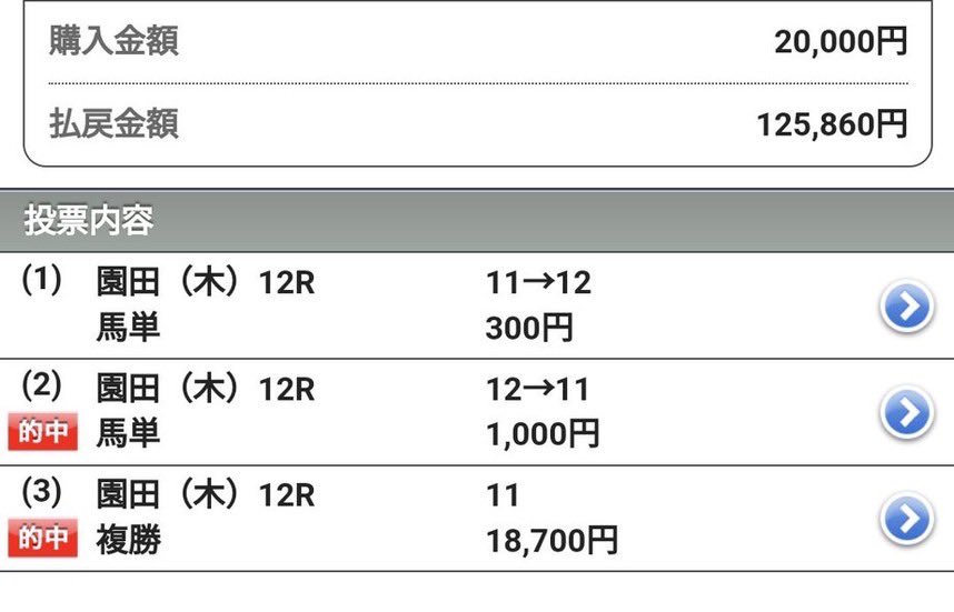 "園田のまりこ"  圧倒的勝確👑

フォロワーさん限定
有料プレゼント企画㊗️

6月21日（金） 
①園田2R【S+】
②園田5R【S】
③園田7R【S】
④園田10R【S】
⑤園田12R【SS👑】

"今日も勝つ"

3連複756倍的中🎯
3連単174倍的中🎯他的中祭㊗️

リポスト♻️してくださった方へ
抽選で有料予想1鞍プレゼント🎁