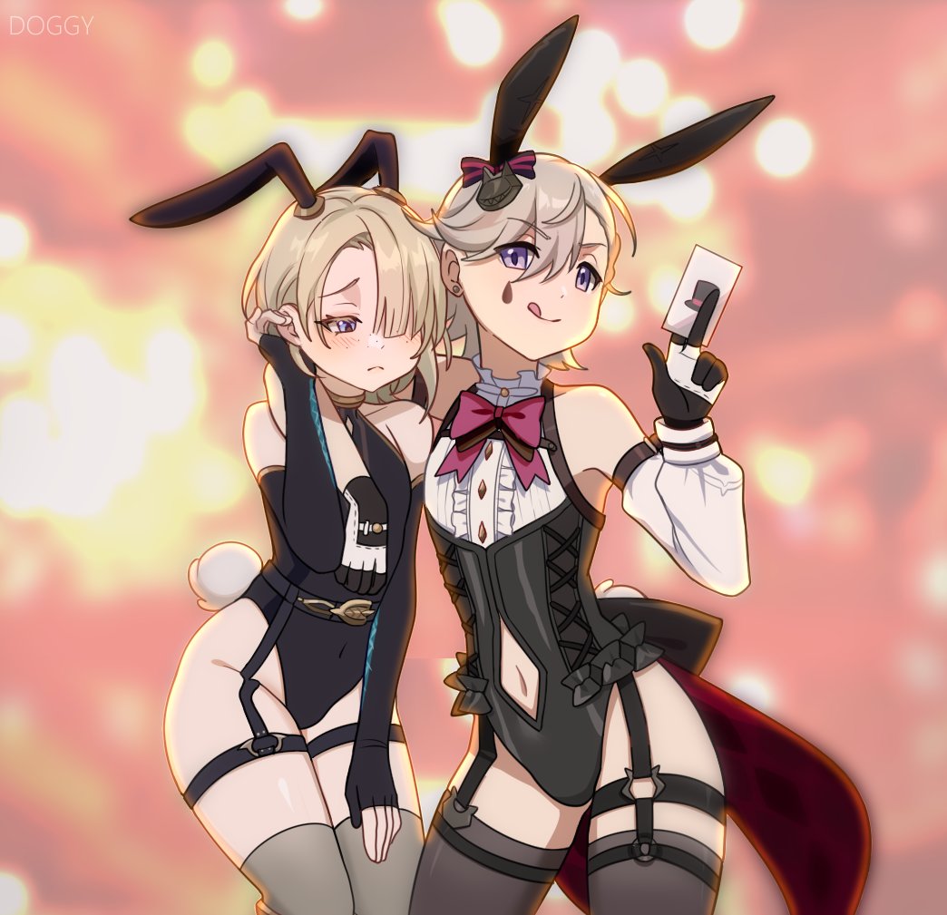 Doggy_exe's tweet photo. Hanging out with cute bunnies 😉 #lyney #freminet #Genshinimpact https://t.co/Dcvx47zTVp