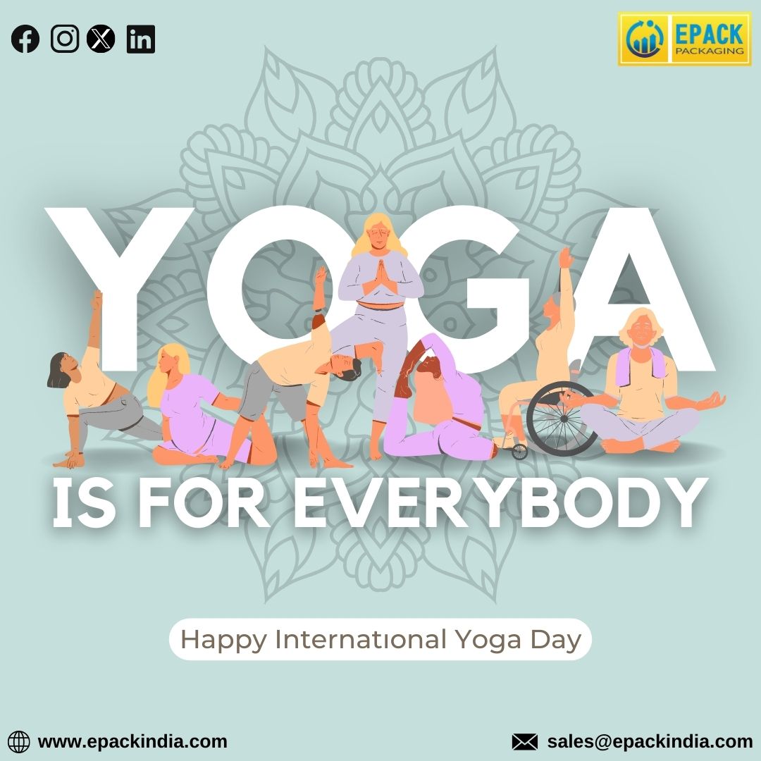 EPack_India's tweet photo. Yoga isn't about perfection, it's about progress. Celebrate your journey on Yoga Day! Happy International Yoga Day to all.
#HappyYogaDay #HappyYogaDay2024 #YogaDay #InternationalYogaDay https://t.co/qcvRbUvjuR