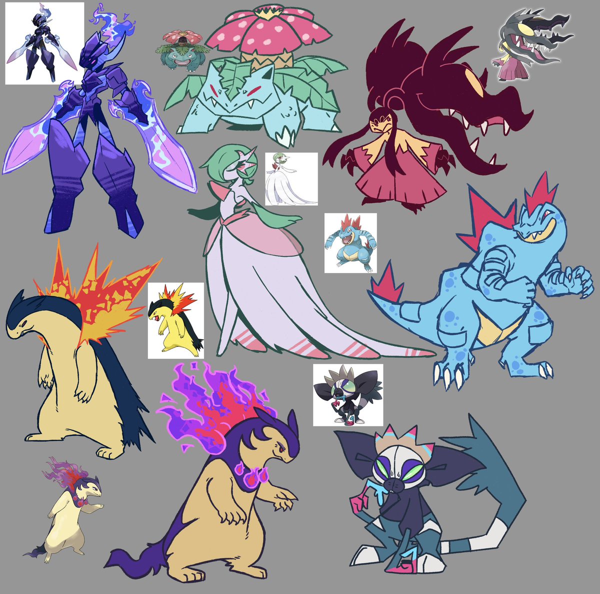 decided to stylize some pokemon while on the road today