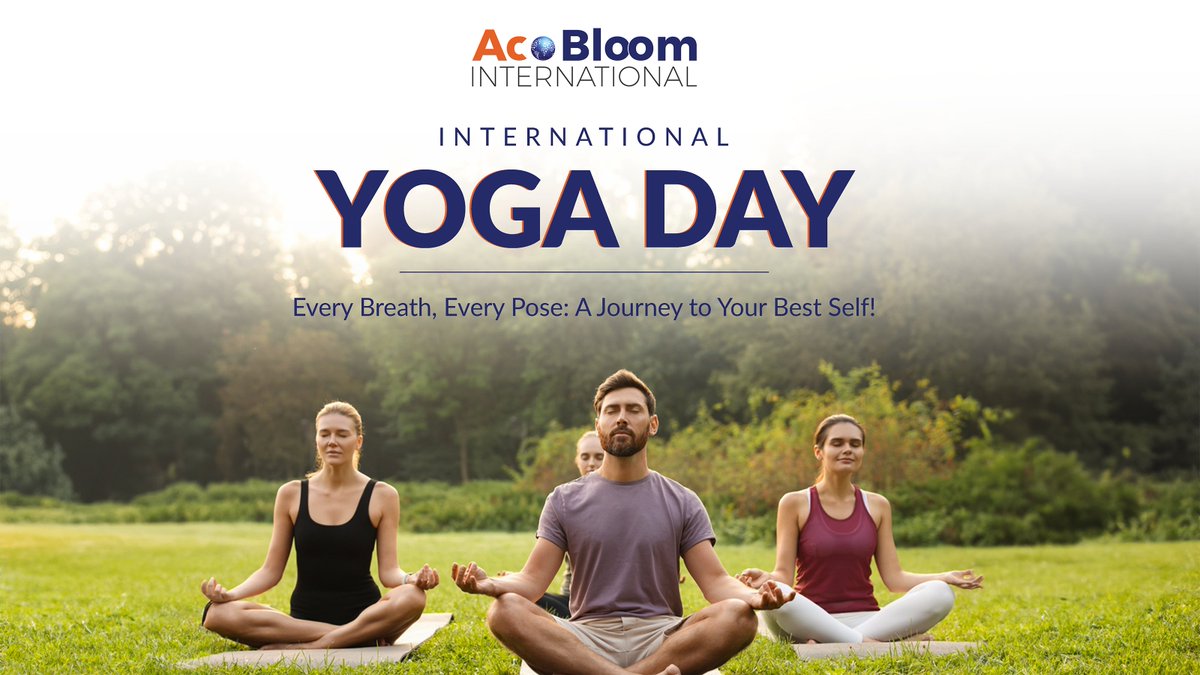 acobloom's tweet image. Every Breath, Every Pose: A Journey to Your Best Self! 🧘‍♀️

Join #AcoBloom this #InternationalYogaDay for inner strength, focus, and a stress-free work environment. Let&apos;s build a thriving corporate culture together! ☮️

#worklifebalance #corporateculture #InternationalYogaDay2024