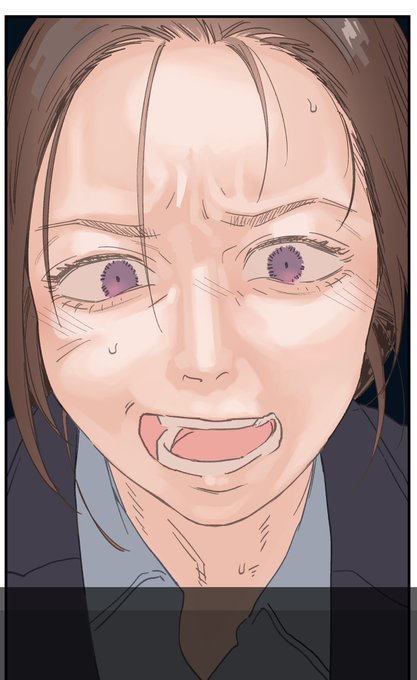 キャラと同じ表情して陰影確認しつつ塗ってるんだけど……すげえ顔だなwip😂 