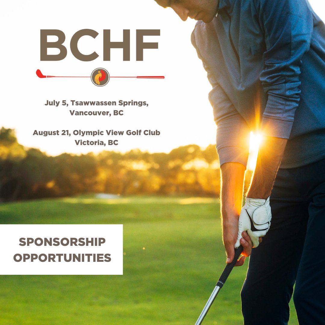 BCHF (@bchospitality) on Twitter photo Want to be a part of the BCHF golf season, even if you can't attend the golf tournaments this year?
We have a limited number of sponsorship opportunities still available for Victoria and Vancouver golf tournaments, email lucy@bchospitalityfoundation.com to learn more. Want to be a part of the BCHF golf season, even if you can't attend the golf tournaments this year?
We have a limited number of sponsorship opportunities still available for Victoria and Vancouver golf tournaments, email lucy@bchospitalityfoundation.com to learn more.