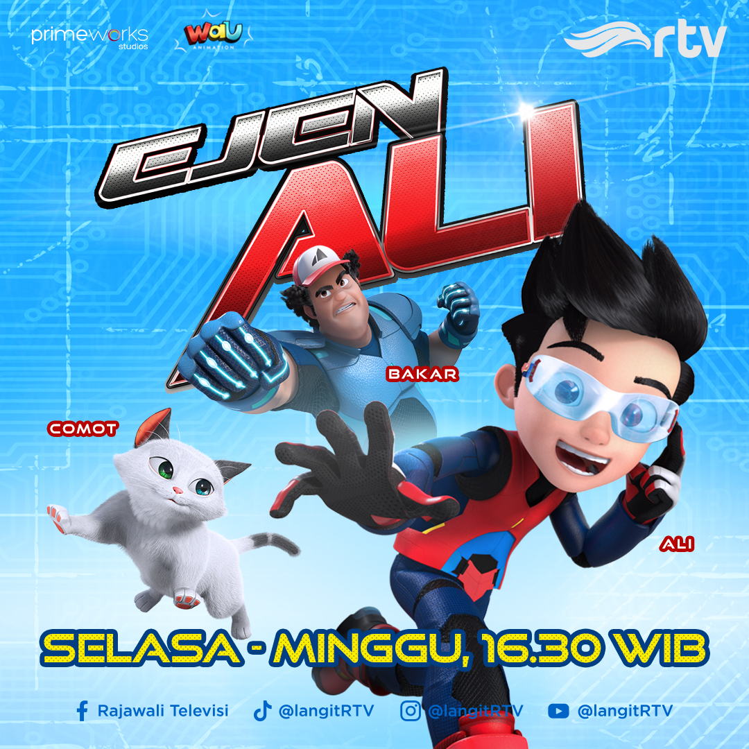 langitRTV's tweet photo. Pasti kalian sudah gak sabar untuk menyaksikan kelanjutan cerita dari Ejen Ali Musim 3 kan? Jangan lewatkan aksinya pkl. 16.30 WIB di RTV Makin Cakep

#RTVDigital #EjenAli3RTV #EjenAli3 https://t.co/4uqbMXhO7g