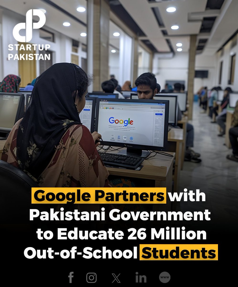 PakStartup's tweet image. Google for Education and Pakistan’s Ministry of Federal Education have announced a strategic partnership to digitize education for millions of students. 

#EducationTransformation #DigitalLearning #SmartClassrooms #PakistanEducation #GoogleForEducation