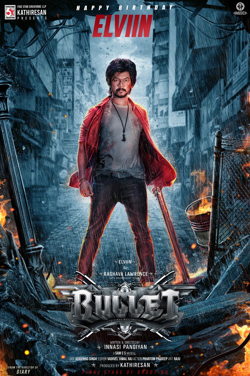 CineTimee's tweet photo. #Bullet - Team Wishes Happy Birthday @elviinvinu_off !

@innasi_dir | @5starcreationss | @offl_Lawrence |
#CineTimee | https://t.co/90KRZ5tBbA