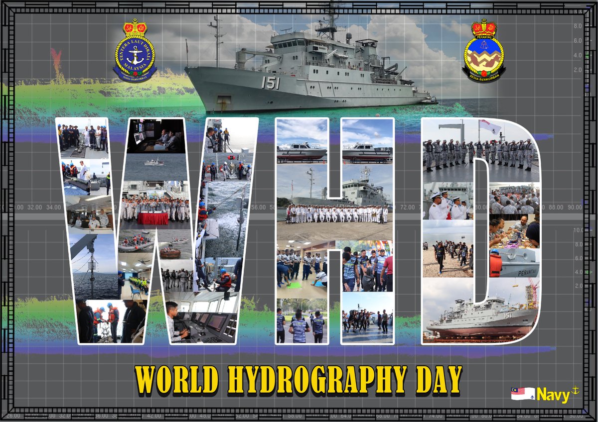 KD PERANTAU wishing Happy World Hydrography Day to all hydrographic surveyors. 

“Hydrographic Information - Enhancing Safety, Efficiency and Sustainability in Marine Activities”.

#RMNSurveyor
#WorldHydrographyDay
#KDPERANTAU