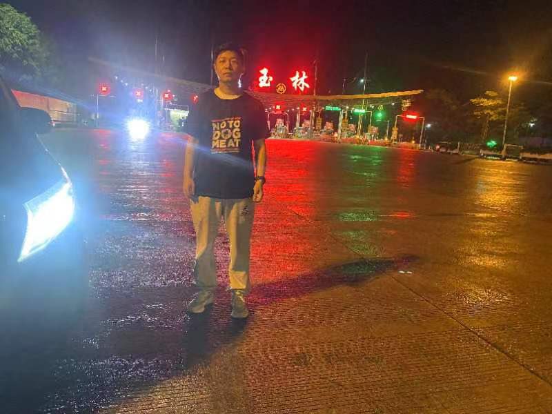 notodogmeat's tweet photo. #NoToDogMeat last night the security tried to haul us in for wearing a political message. It was the logo on our shirts.  Please guys wear yours in support and post everywhere. #NoActionTooSmall https://t.co/bINEbxuLRo