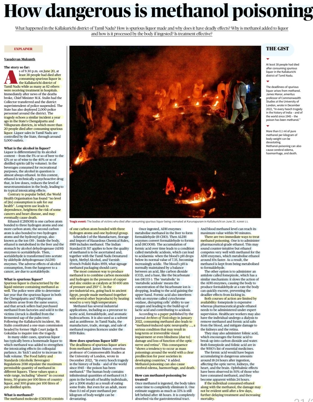 Ravikant Yadav on X: &ldquo;&lsquo;How dangerous is Methanol Poisoning 