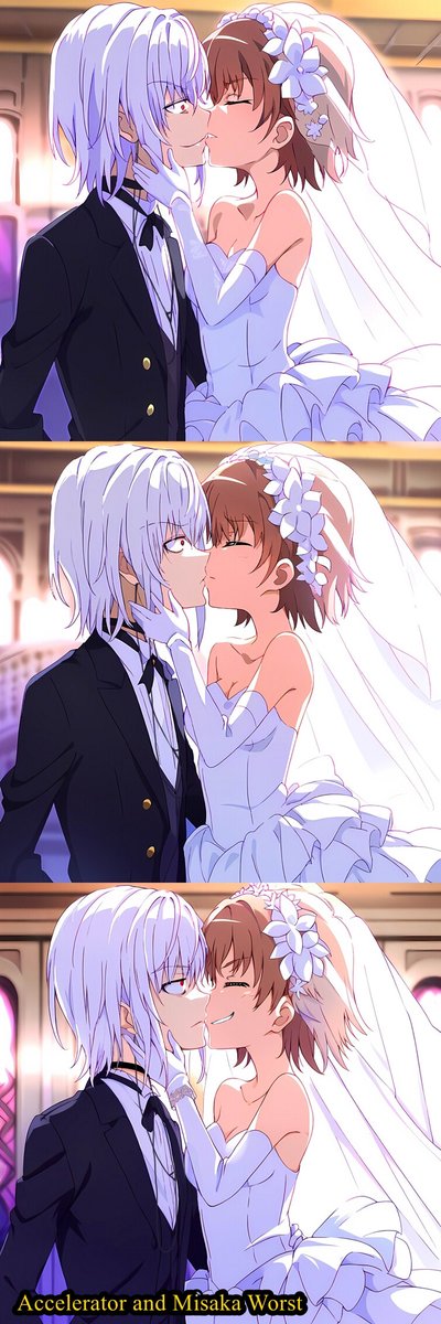 No1MWbest's tweet photo. ♡I fantasized about the wedding of my favorite couple♡
MisakaWorst: I'll give you a kiss, Accelerator
Accelerator: Do it
M: Um
A:...
M: Did you think I would do that to you?Kyahahaha!!
A: .. I thought you'd do it(Sigh)
#ミサカワースト
#番外通行
#MisakaWorst https://t.co/LVPx0py6tb