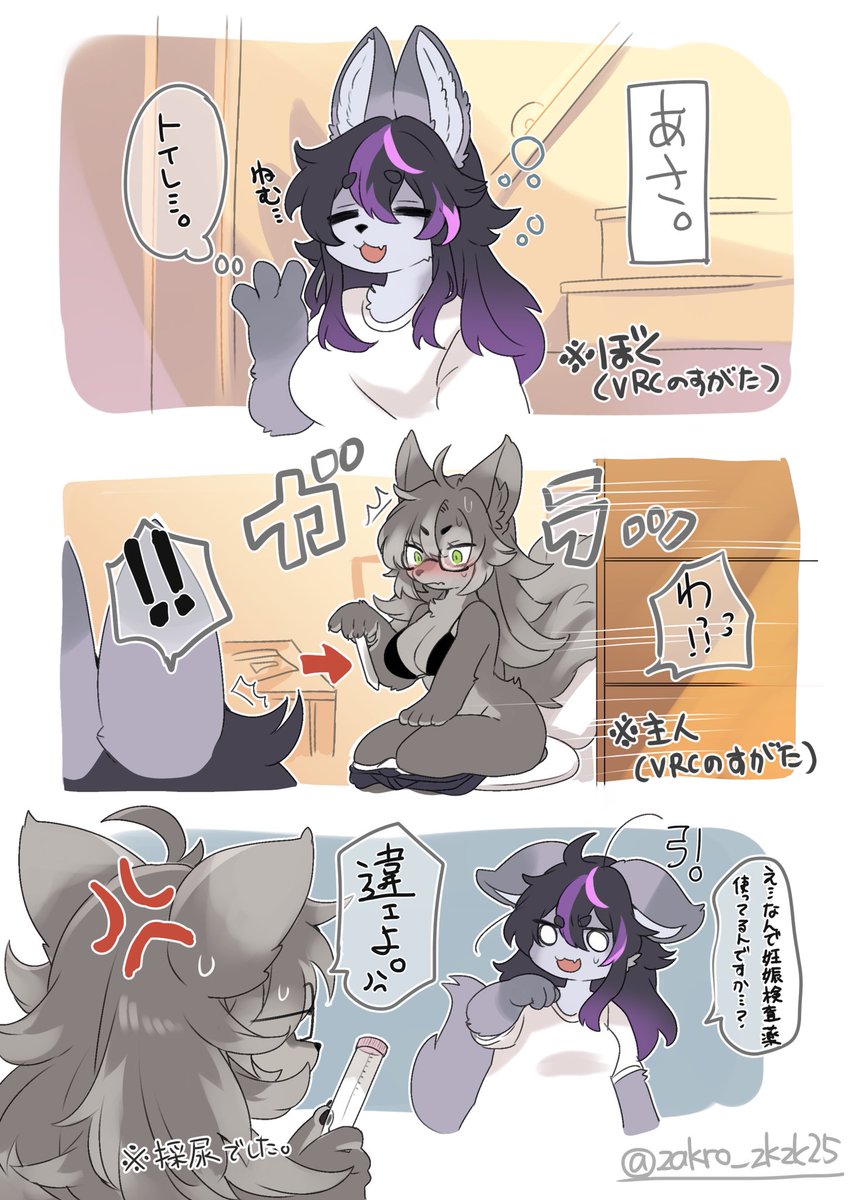 今朝方の話。
ちな本日主人は健康診断だったそうの 