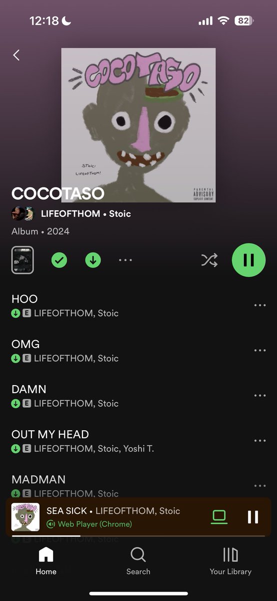 lifeofthom's tweet image. MY NEW ALBUM COCOTASO IS OUT NOW PEACE TO @stoicbegood & @yoshi_tees FOR PUSHING ME ON THIS ONE, ENJOY 👊🏼👊🏼👊🏼👊🏼👊🏼