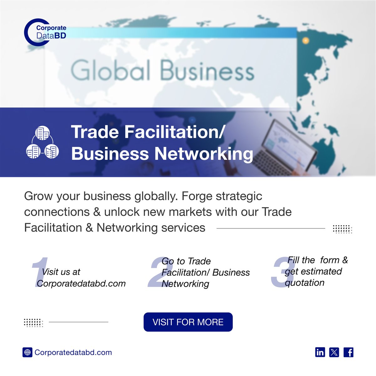 CorporateDataBD's tweet photo. Looking for expert #advisoryservices in #Bangladesh? Connect with us at https://t.co/RWvzRNiQu1 for #TailoredSolutions to meet your needs.

#trade #commerce #investment #FDI #CorporateAdvisory #embassy #HighCommission #tradefacilitation #businessnetworking #Businessmatchmaking https://t.co/Pv6tykTbT1