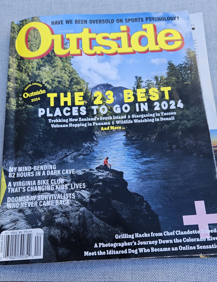 After reading <a href="/JohnBranchNYT/">John Branch</a> excellent <a href="/nytimes/">The New York Times</a> story on craft outdoor publishing, I dropped $7 and immersed myself in <a href="/outsidemagazine/">Outside Magazine</a>, the best damned outdoor #magazine of all time. Features by A listers Tim Neville and Ted Conover... Though the pages fell out and ink smudged!