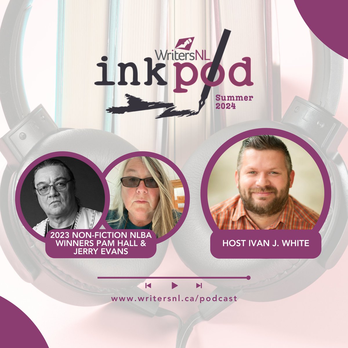 The premiere episode of Inkpod Podcast's 2024 Summer Series is now available in celebration of #NationalIndigenousPeoplesDay!

Listen to Inkpod on WritersNL's website or via Spotify, Apple Podcasts, or Amazon Music!
🔗:  writersnl.ca/inkpod-jerry-e…