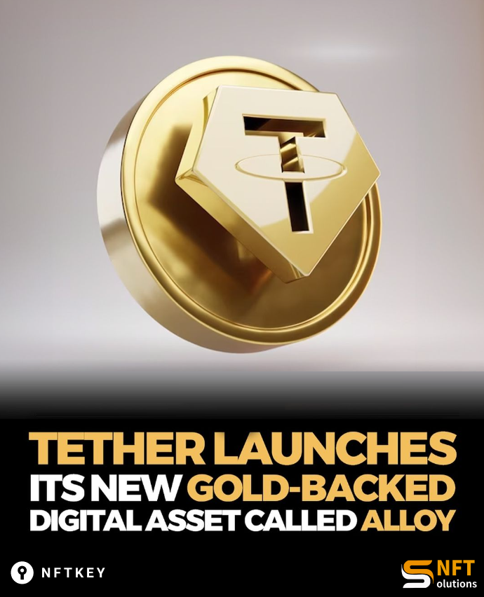 solutionsnftio's tweet photo. Tether, the world’s largest stablecoin launches new synthetic dollar backed by gold.

Tether Gold (XAUT) is a stablecoin that digitally represents one troy ounce (31.1 grams) of gold on the Ethereum blockchain. https://t.co/ydQqi0ziu4