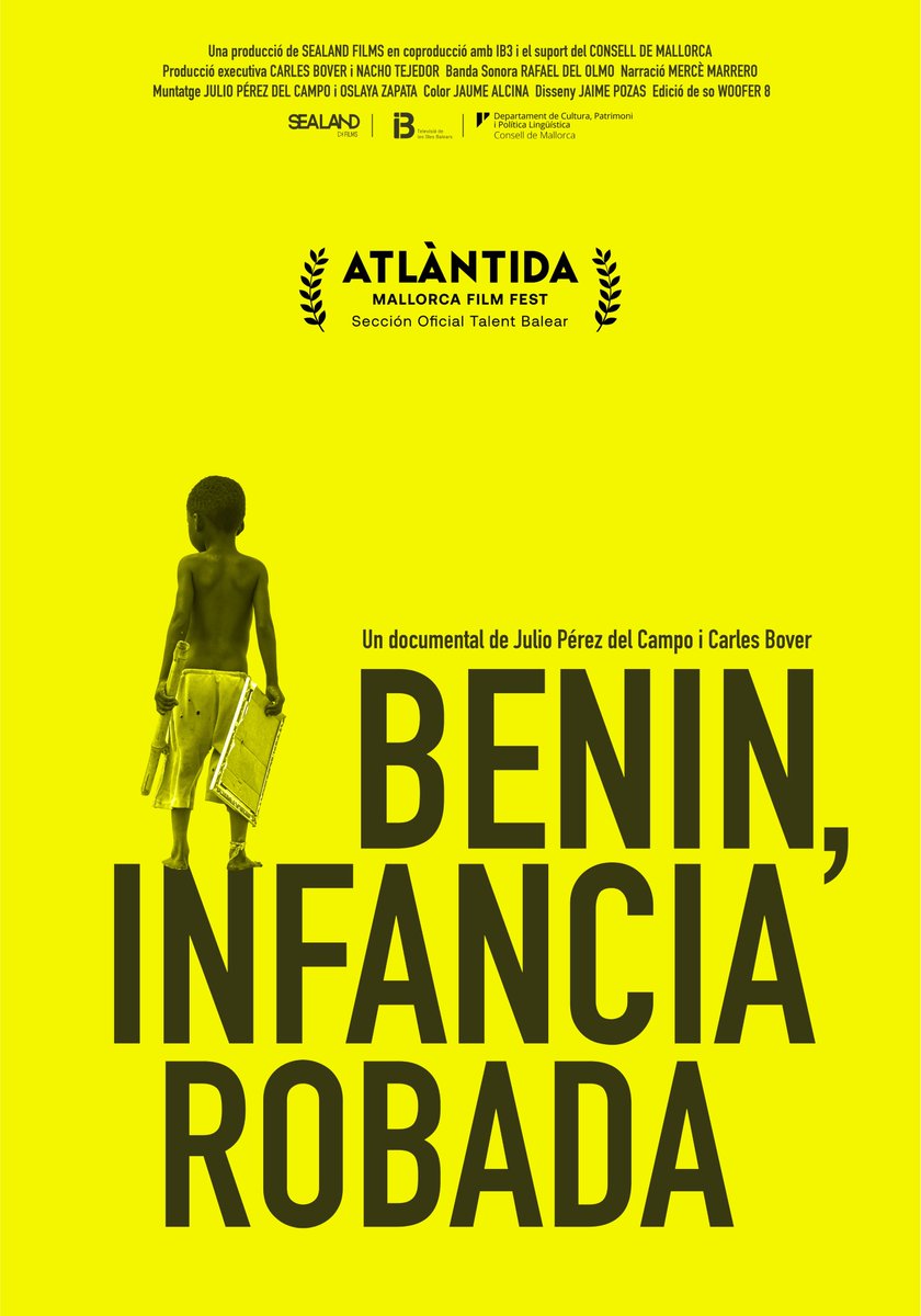 🎬Estrena mundial de 'Benín, infància robada', el nostre darrer llargmetratge documental, a l'<a href="/atlantidafilm/">Atlàntida Mallorca Film Fest</a>!

🗓️21 de juliol a les 21h
📍Cine Augusta <a href="/aficineib/">Aficine</a>
🎟️Reserva la teva entrada a atlantidafilmfest.com/es/events/proj…