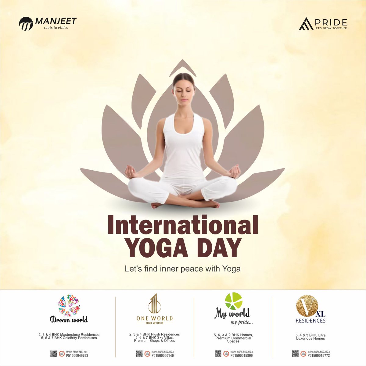 Manjeet_Pride's tweet photo. 𝐈𝐧𝐭𝐞𝐫𝐧𝐚𝐭𝐢𝐨𝐧𝐚𝐥 𝐘𝐨𝐠𝐚 𝐃𝐚𝐲
Let's find inner peace with Yoga
#ManjeetPrideGroup #realestate #realestategroup #developers #InternantionalYogaDay #yogaday #yogaday2024 #international https://t.co/NE58rkq8JL