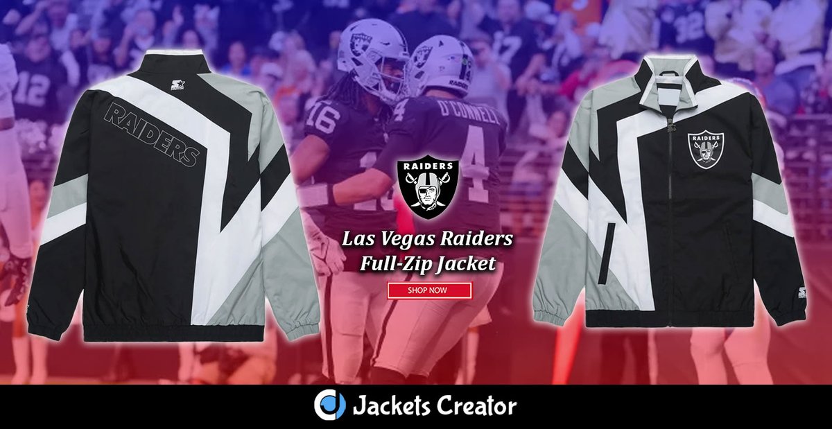 jacketscreator's tweet image. Las Vegas Raiders Windbreaker Black Full-Zip Jacket.
 ------------------------------------
jacketscreator.com/product/las-ve…
#LasVegasRaiders #Windbreaker #FullZipJacket #RaidersApparel #NFLFashion #GameDayGear #SportsWear #TeamSpirit #RaidersNation #FootballFashion