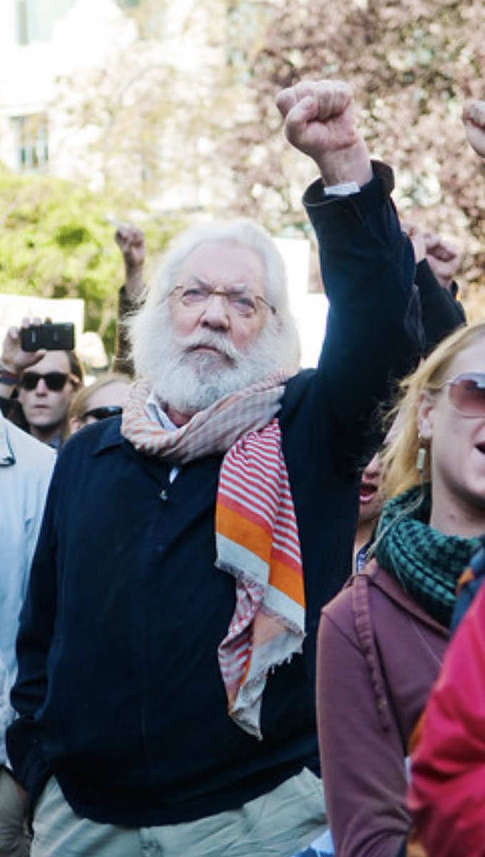Donald Sutherland hizo uso de su visibilidad pública para oponerse a las guerras y defender la causa palestina. DEP.