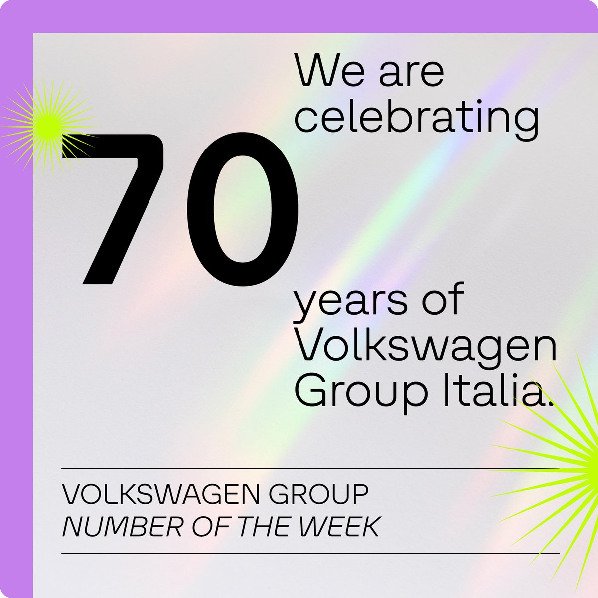 🥳 Congratulations to our colleagues at <a href="/VWGroupItalia/">Volkswagen Group Italia</a>!

📆 On 11 June, Volkswagen Group Italia - formerly Autogerma - celebrated its 70th anniversary.
🌳 To mark the occasion, 70 olive trees were planted.