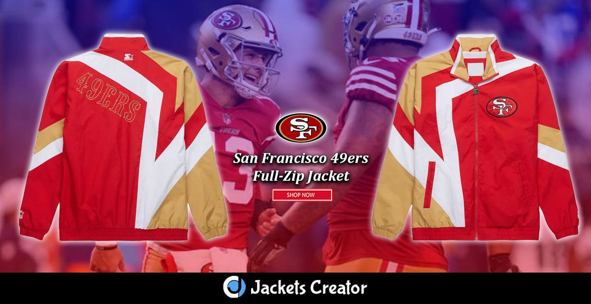 jacketscreator's tweet image. San Francisco 49ers Red Windbreaker Full-Zip Jacket.
 ------------------------------------
jacketscreator.com/product/san-fr…
#SanFrancisco49ers #Windbreaker #FullZipJacket #NFL #Football #Sports #TeamGear #FanApparel #Outerwear #GameDay