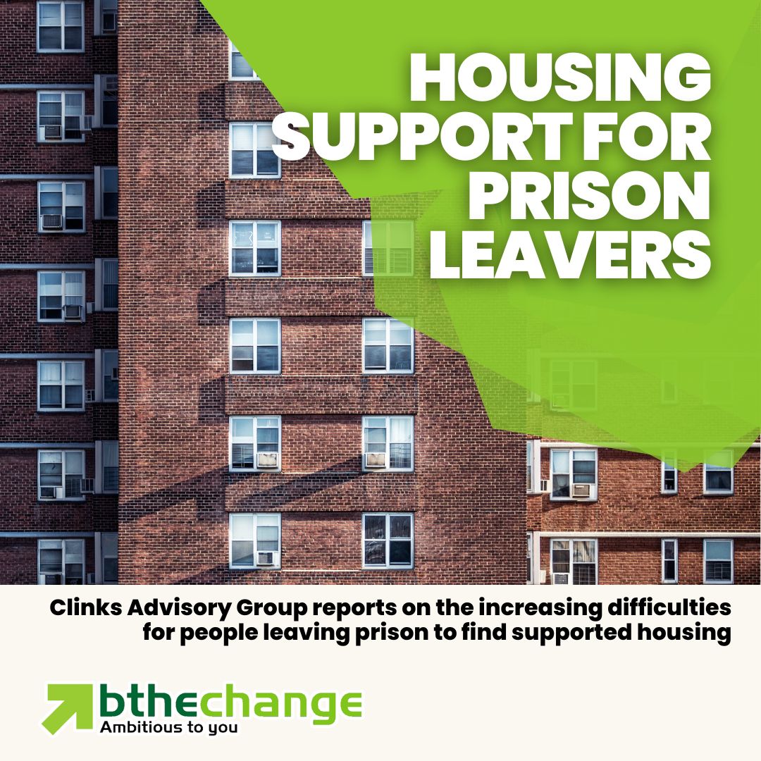 bthechangeCIC's tweet photo. HOUSING SUPPORT FOR PRISON LEAVERS
Clinks Advisory Group reports on the increasing difficulties for people leaving prison to find supported housing
https://t.co/mk2Tb6batc
#hope #motivation #action #change #ambitousforyou #AmbitiousForYou https://t.co/svoLGzxp1S