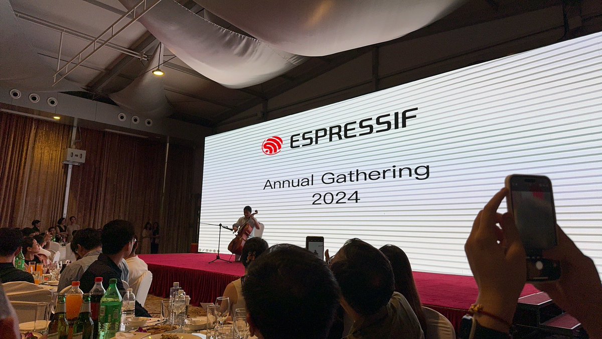 M5Stack's tweet image. Join #espressif year dinner