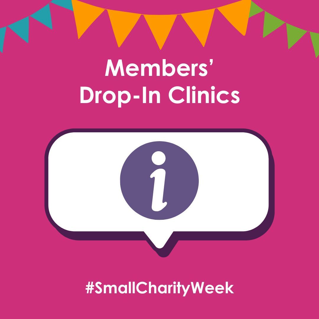 We're hosting Members' Drop-In Clinics for #SmallCharityWeek next week! 
1️⃣ Social Media for Non-Profits
2️⃣ Get the Best from Your Membership
3️⃣ Let's Give - Reverse Volunteering
4️⃣ Top Tips for Funding Applications

Book your session: buff.ly/3VTabtA 
<a href="/SmallCharity_Wk/">Small Charity Week</a>
