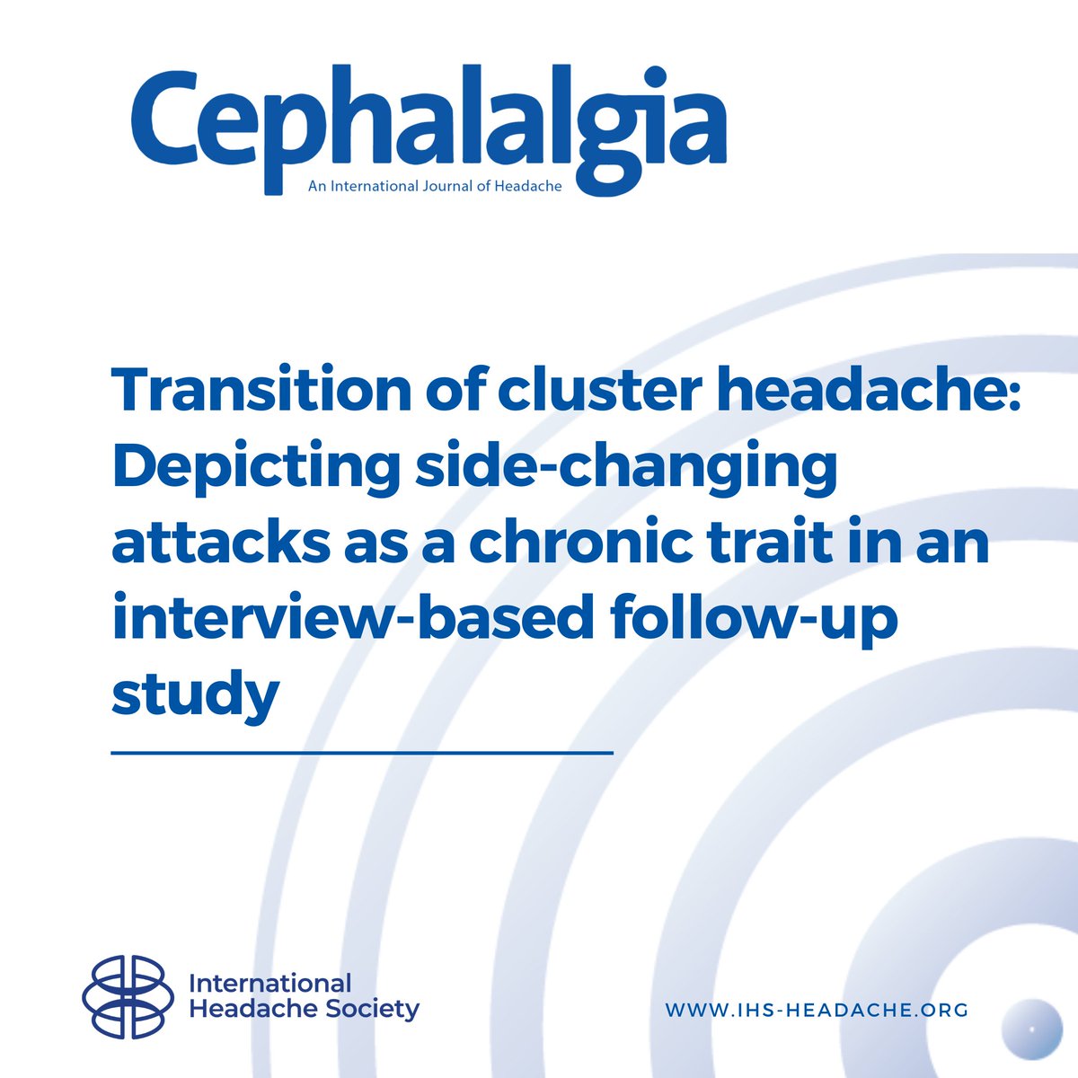 Cluster headache presents in an episodic and chronic form, between which patients can convert during the course of disease: sagepub.pulse.ly/xokuggggjg